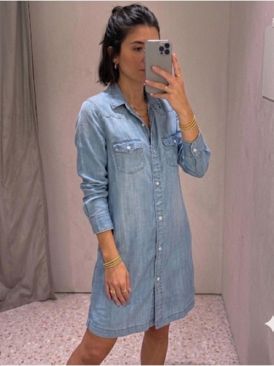 H&M Dresses & Skirts - H&M Light Blue Denim Shirt